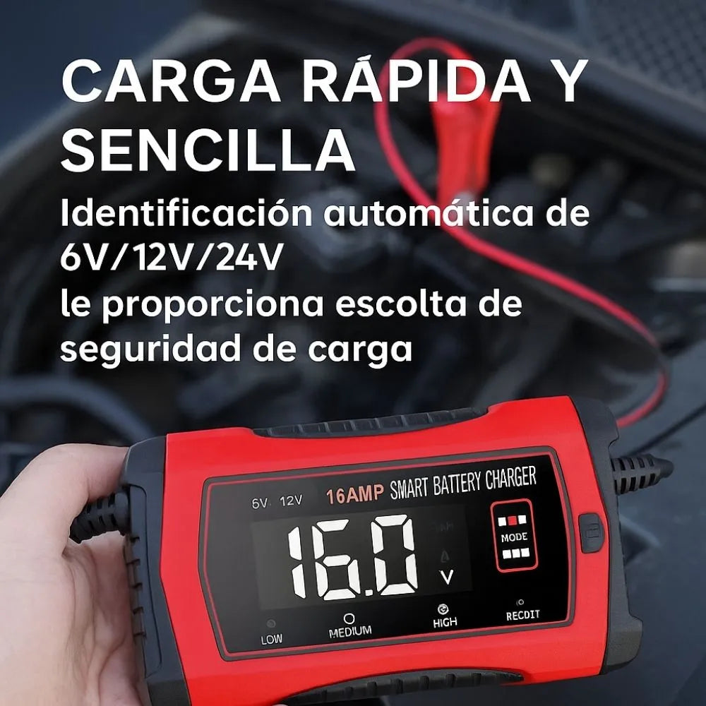 Voltix 6A – Cargador de batería Inteligente 12V ( Carro y Moto)